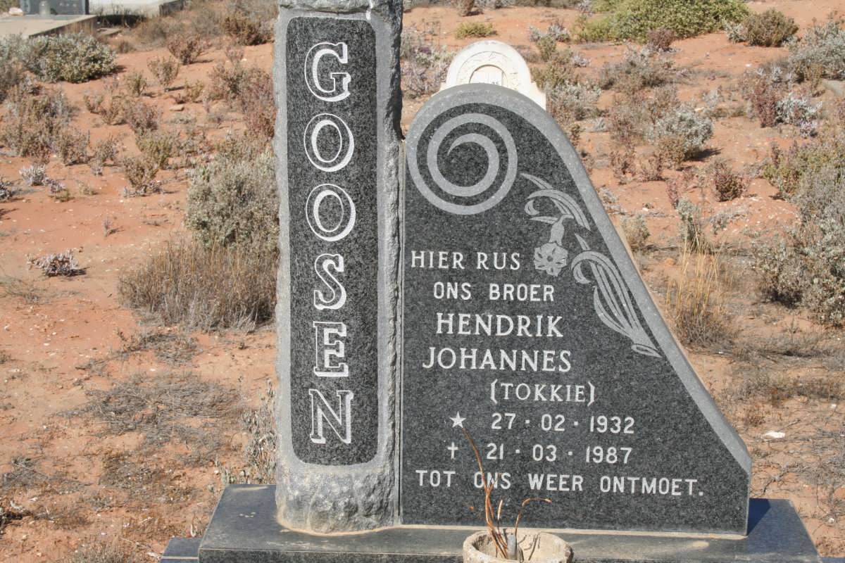 GOOSEN Hendrik Johannes 1932-1987