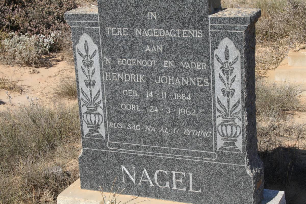 NAGEL Hendrik Johannes 1884-1962
