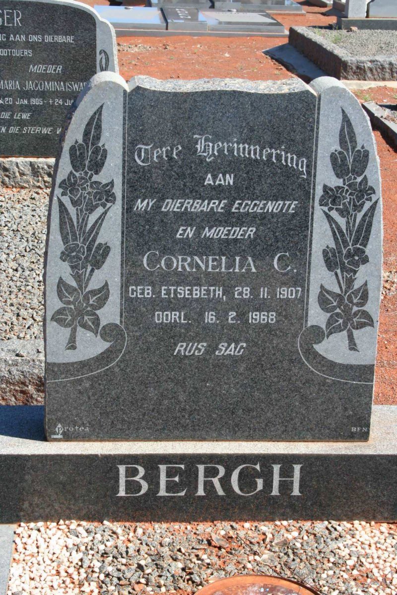 BERGH Cornelia C. 1907-1968