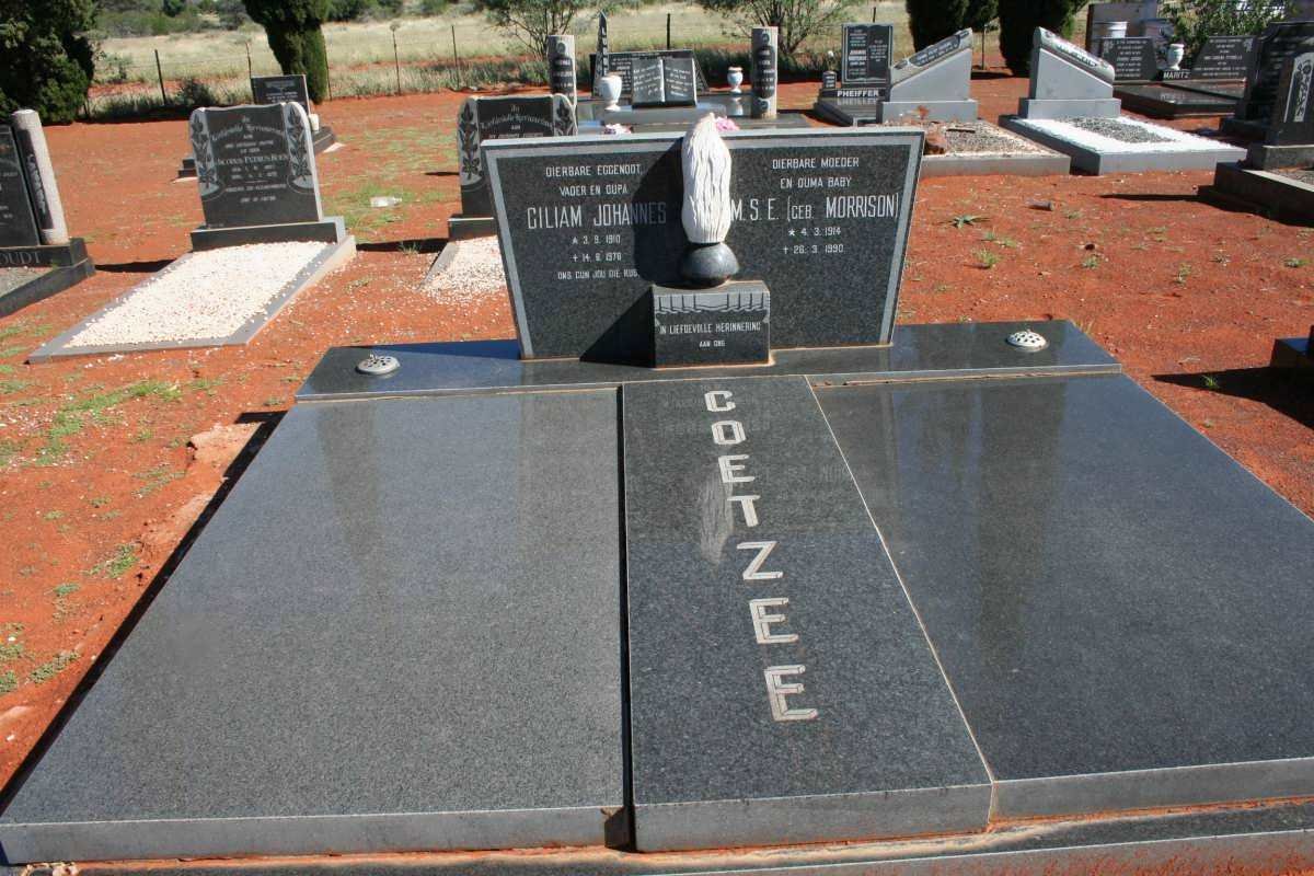 COETZEE Giliam Johannes 1910-1976 &amp;  M.S.E. MORRISON 1914-1990