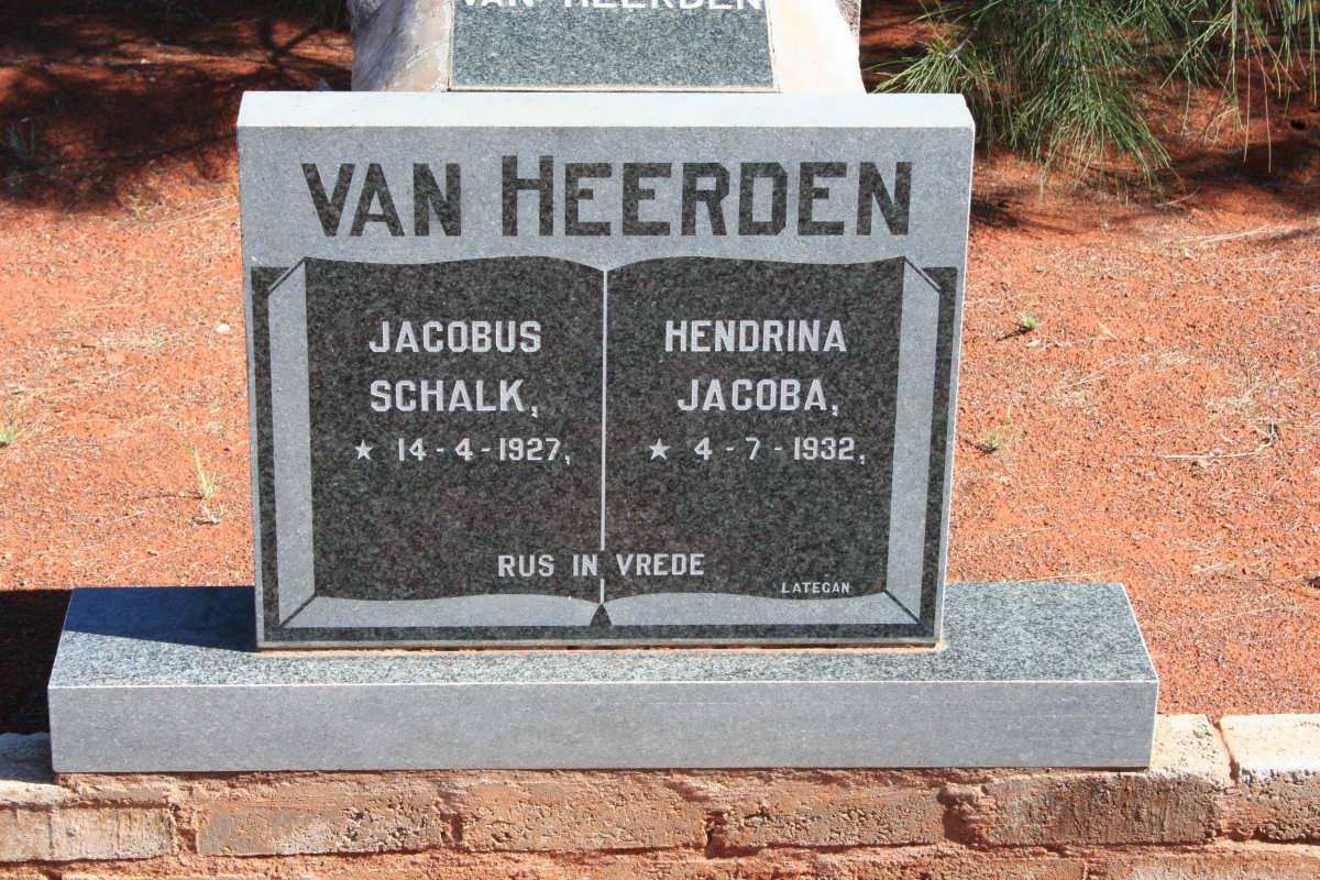 HEERDEN Jacobus Schalk, van 1927-  &amp; Hendrina Jacoba 1932-
