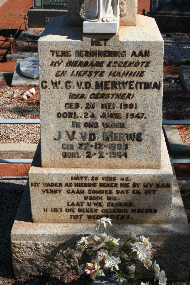 MERWE J.V., van der 1893-1964 &amp; C.W.G. GERSTNER 1901-1947