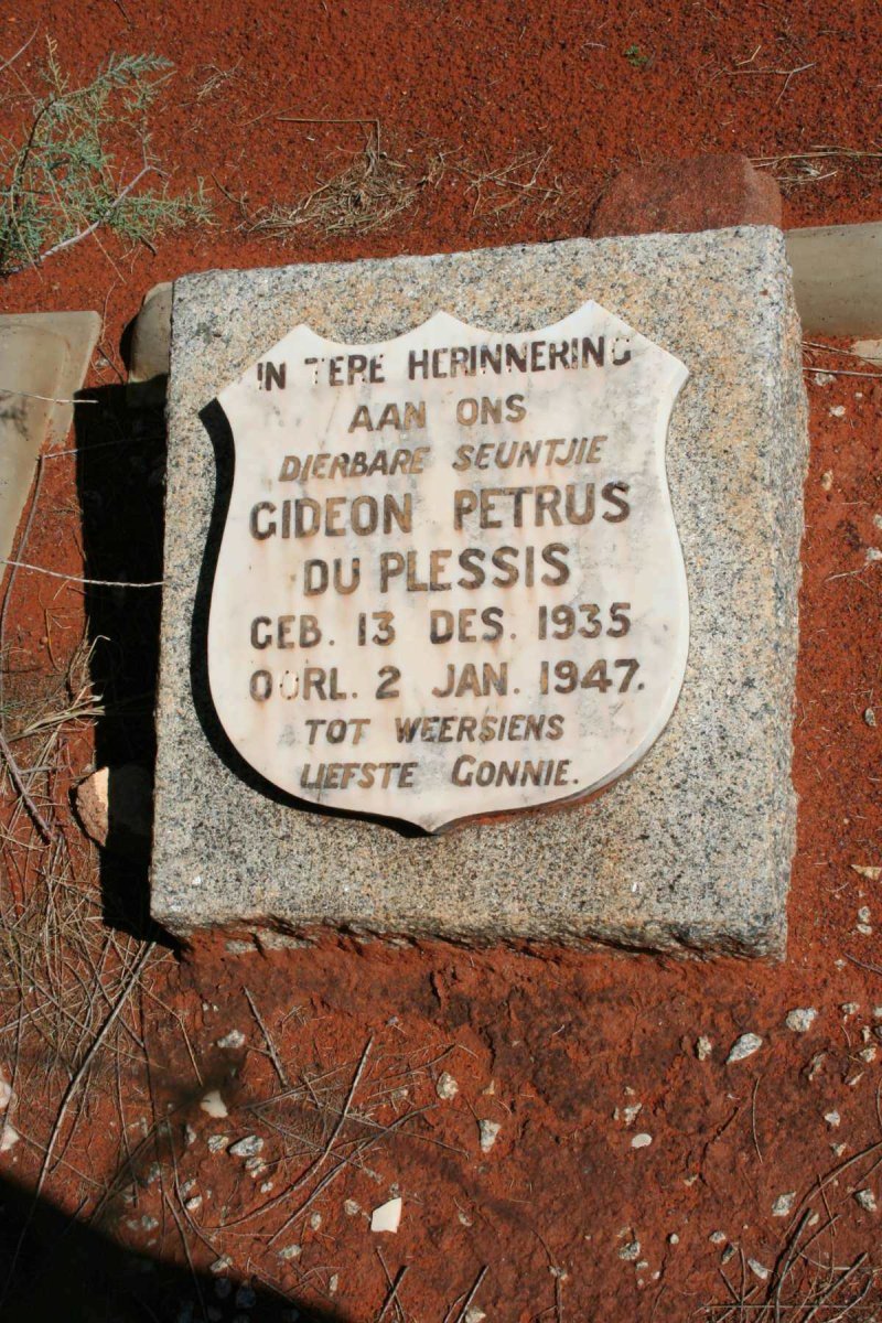 PLESSIS Gideon Petrus, du  1935-1947