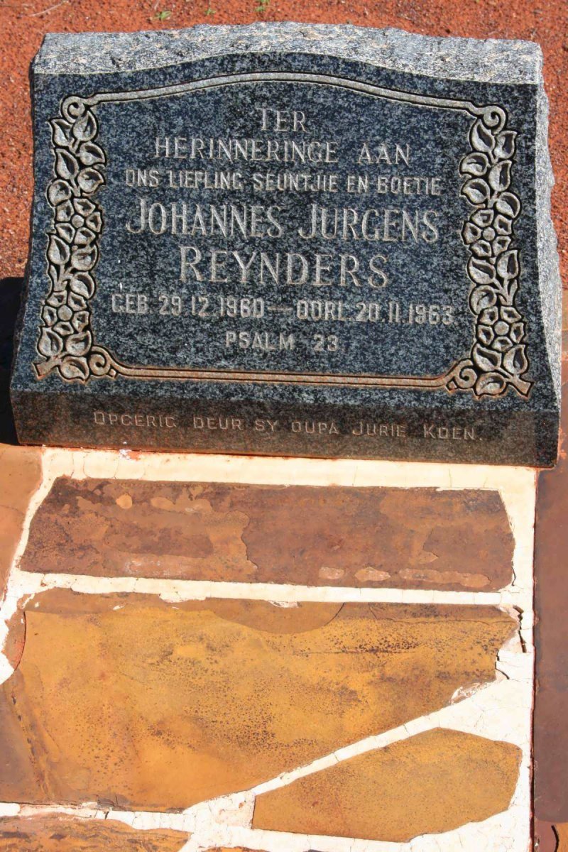 REYNDERS Johannes Jurgens 1960-1963