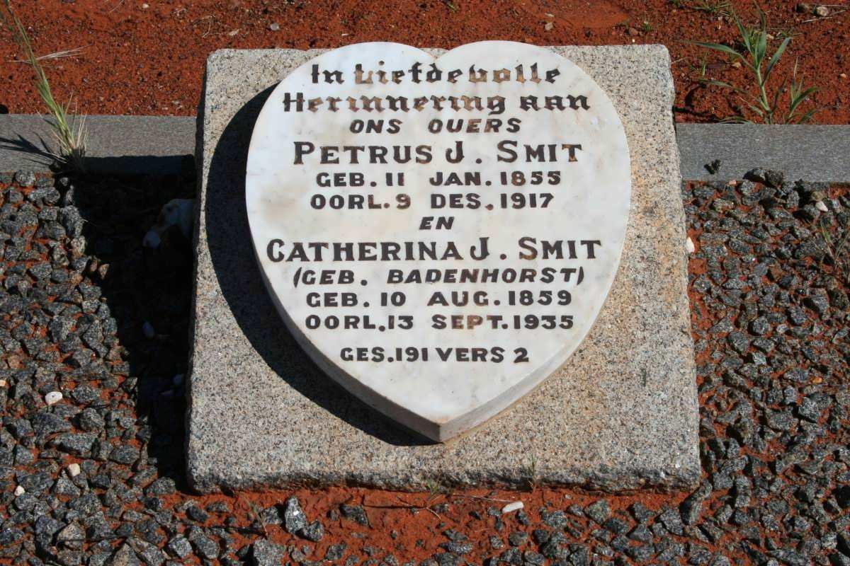 SMIT Petrus J. 1855-1917 &amp;  Catherina J. BADENHORST 1859-1935