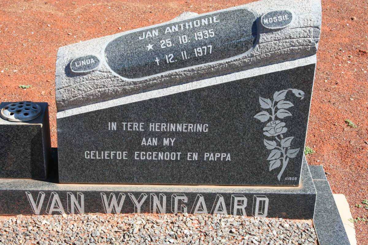 WYNGAARD Jan Anthonie, van 1935-1977