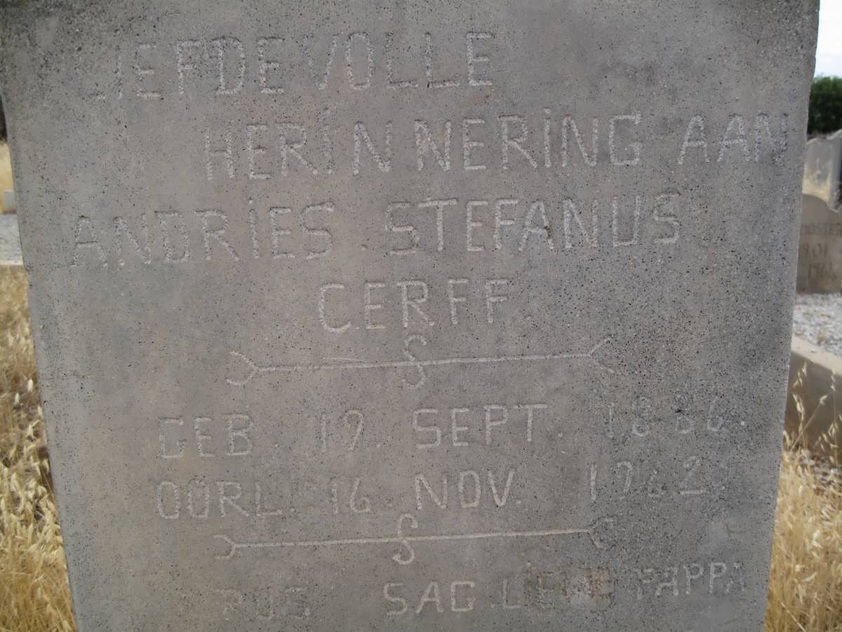 CERFF Andries Stefanus 1886-19?2