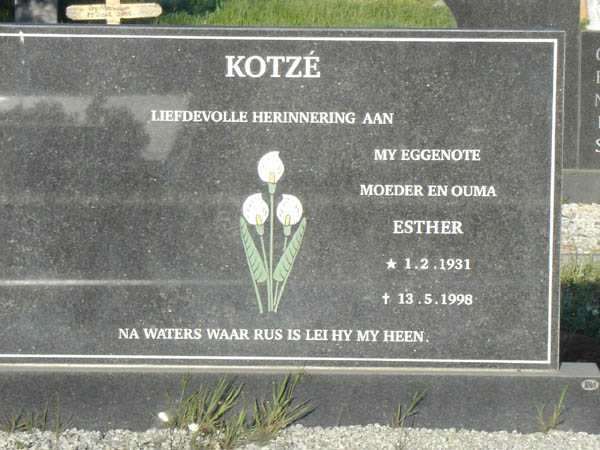 KOTZÉ Esther 1931-1998