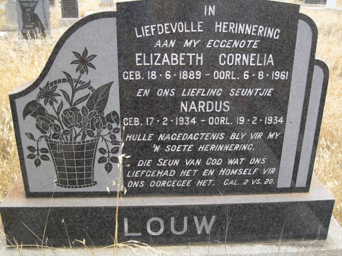 LOUW Elizabeth Cornelia 1889-1961 :: LOUW Nardus 1934-1934