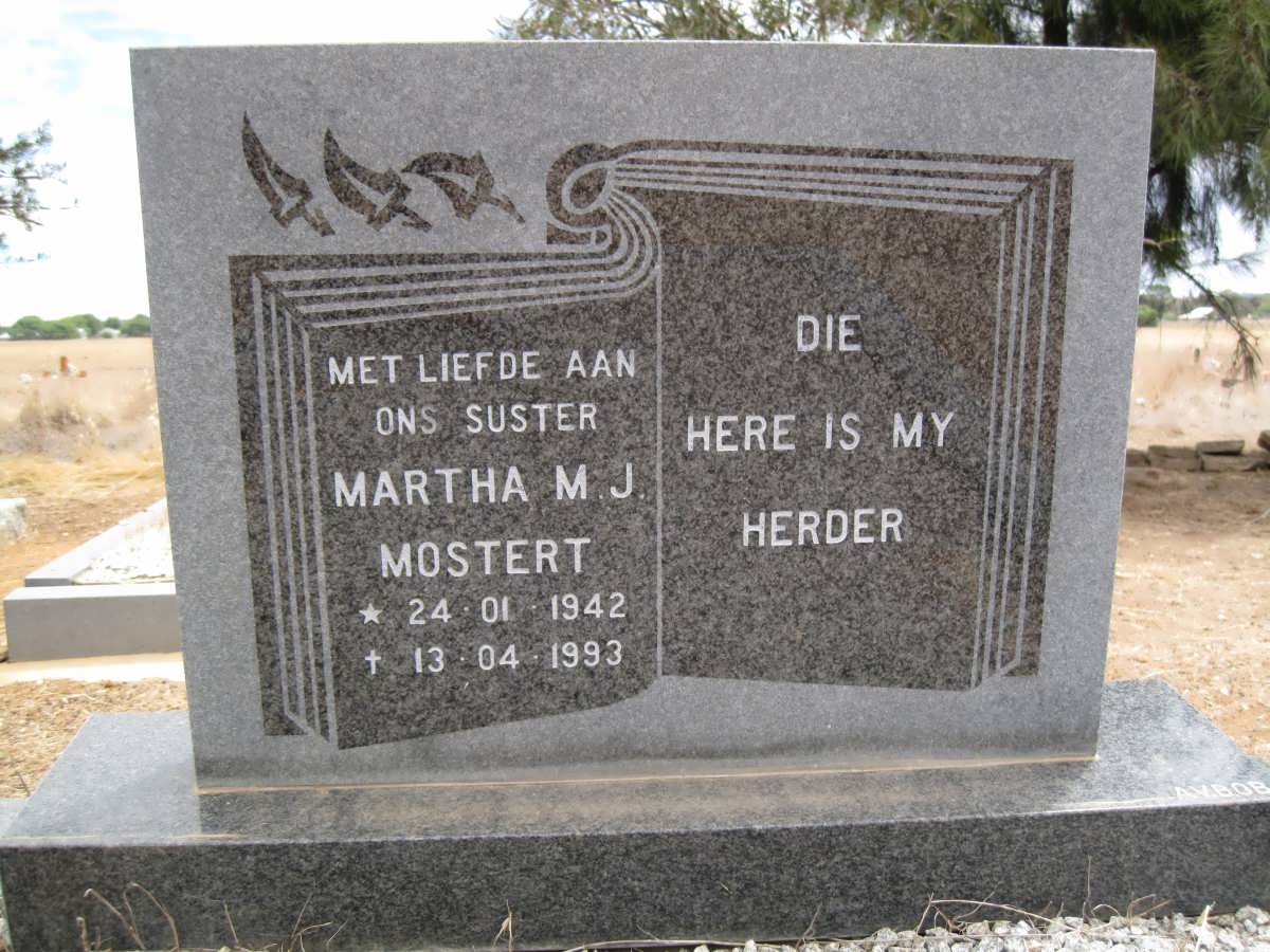 MOSTERT Martha M.J. 1942-1993