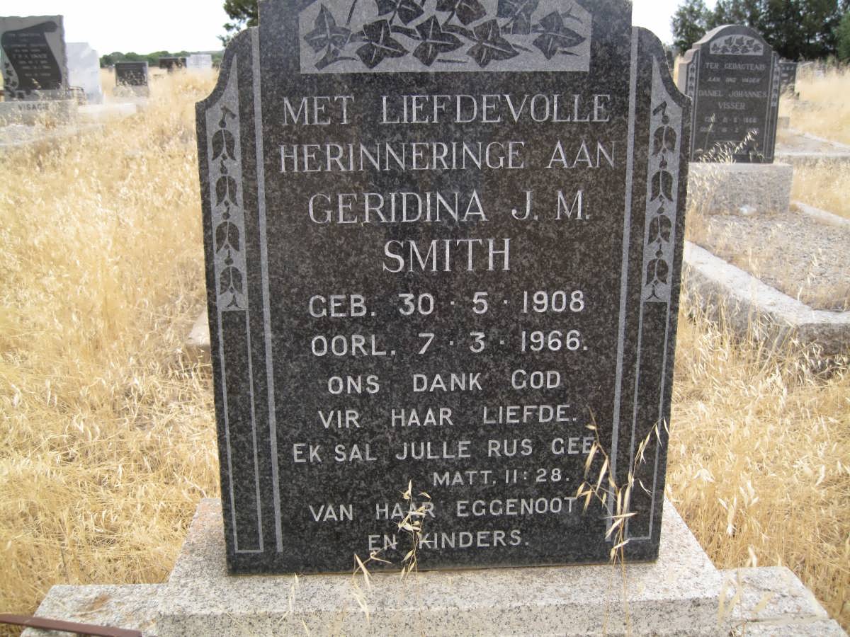 SMITH Geridina J.M. 1908-1966