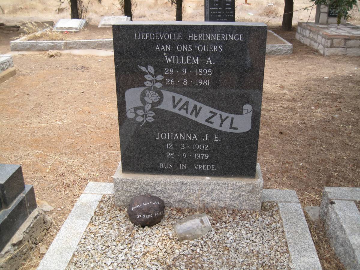 ZYL Willem A., van 1895-1981 &amp; Johanna J.E. 1902-1979