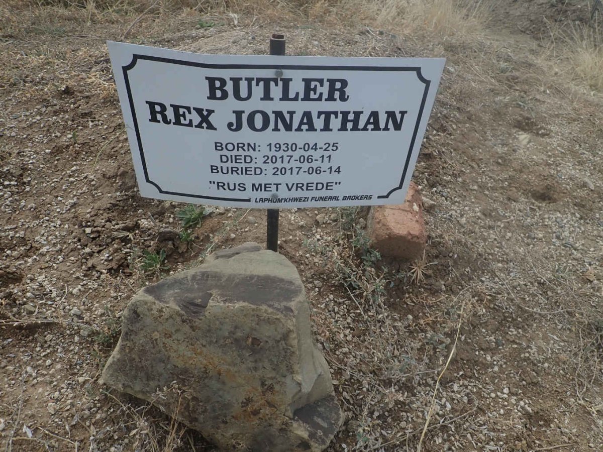 BUTLER Rex Jonathan 1930-2017
