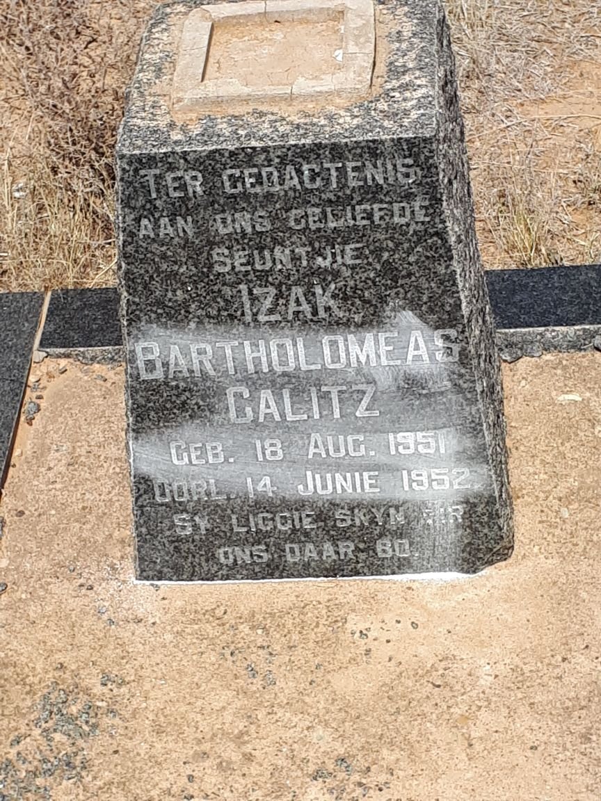 CALITZ Izak Bartholomeas 1951-1952