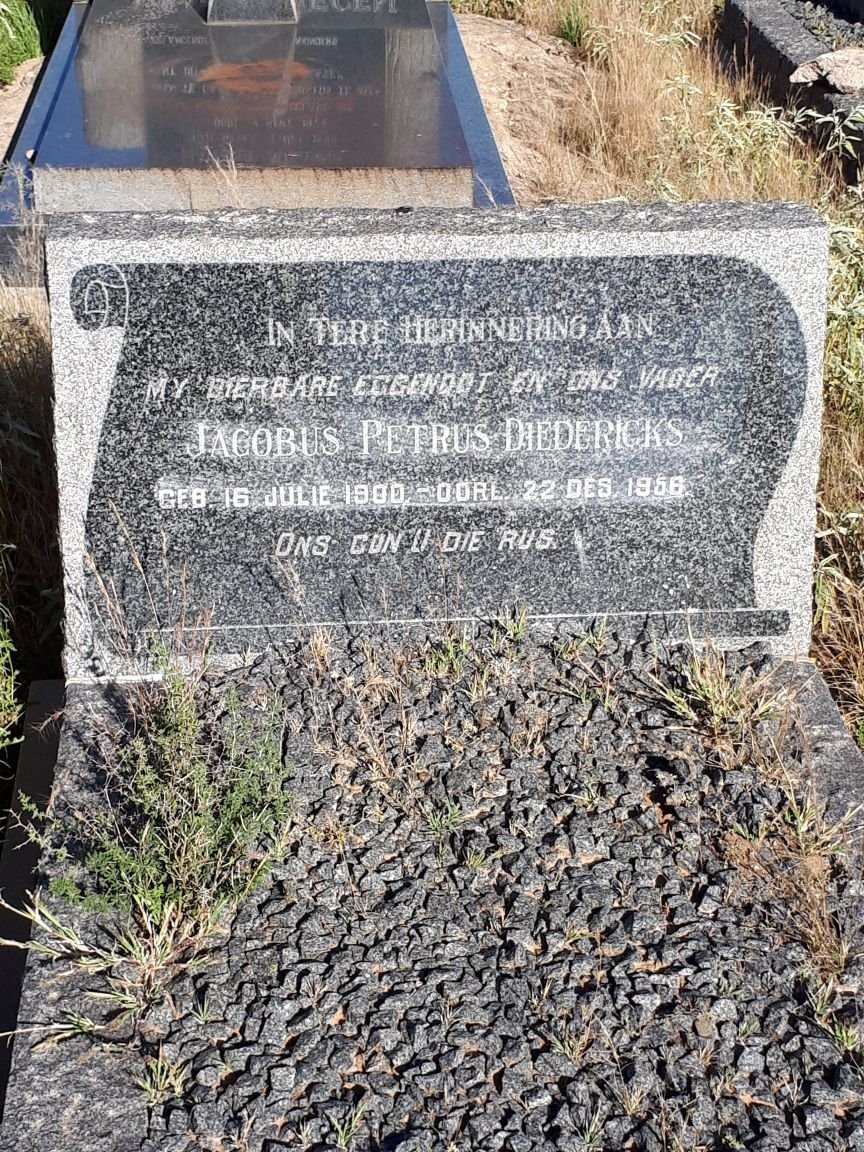 DIEDERICKS Jacobus Petrus 1900-195?