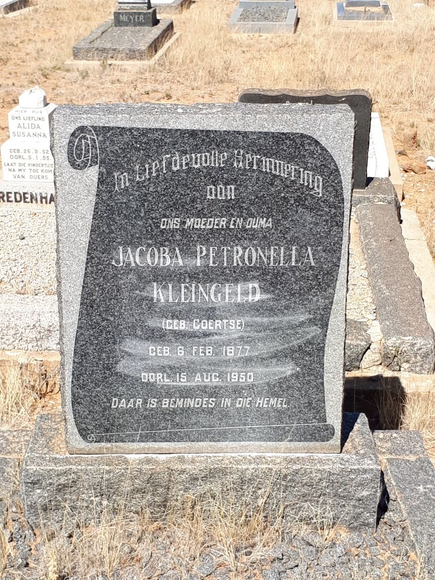 KLEINGELD Jacoba Petronella nee COERTSE 1877-1950