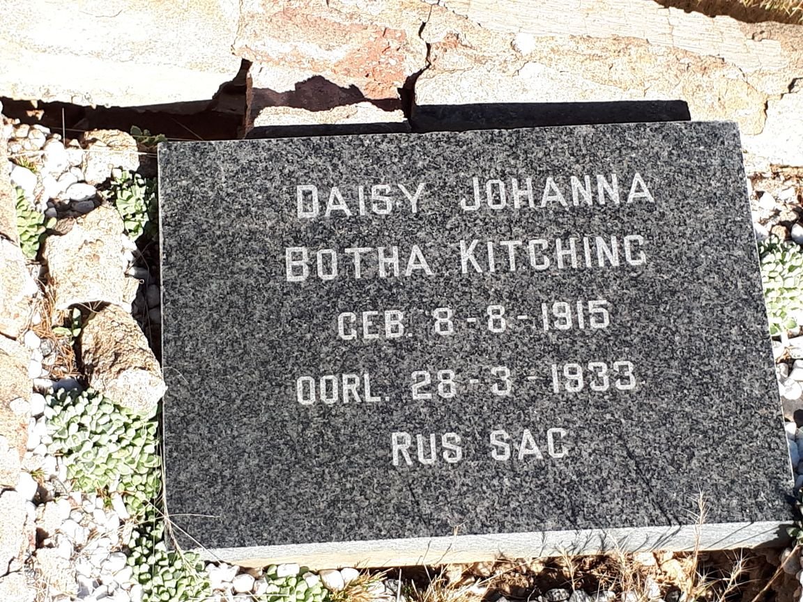 KITCHING Daisy Johanna Botha 1915-1933