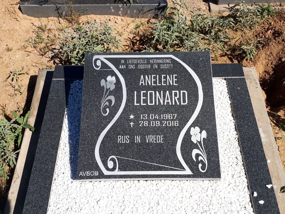 LEONARD Anelene 1967-2016