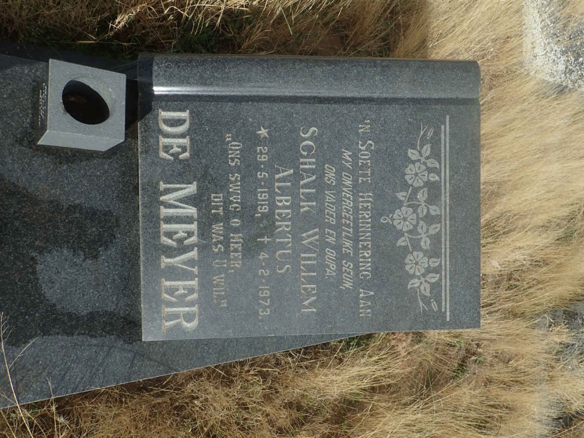 MEYER Schalk Willem Albertus, de 1919-1973