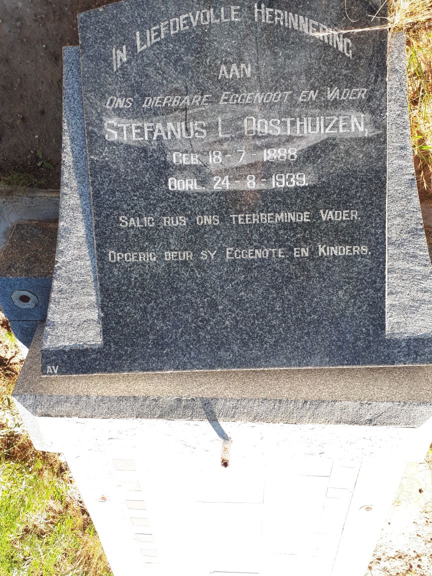 OOSTHUIZEN Stefanus L. 1888-1939