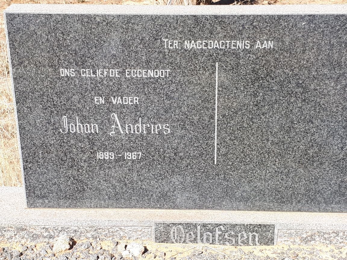 OELOFSEN Johan Andries 1899-1967