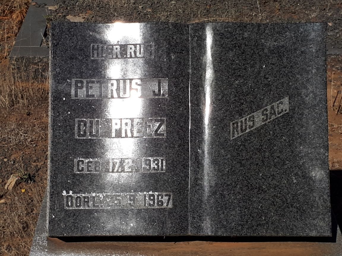 PREEZ Petrus J., du 1931-1967