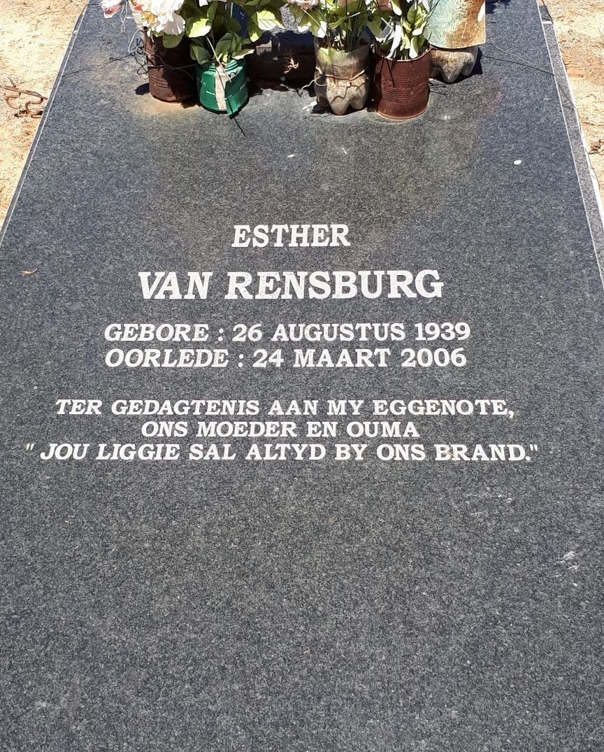 RENSBURG Ester, van 1939-2006