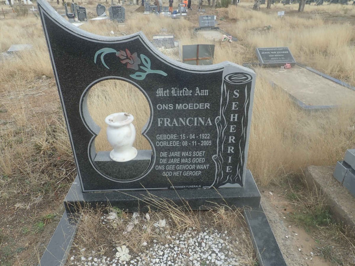 SEHERRIE Francina 1922-2005