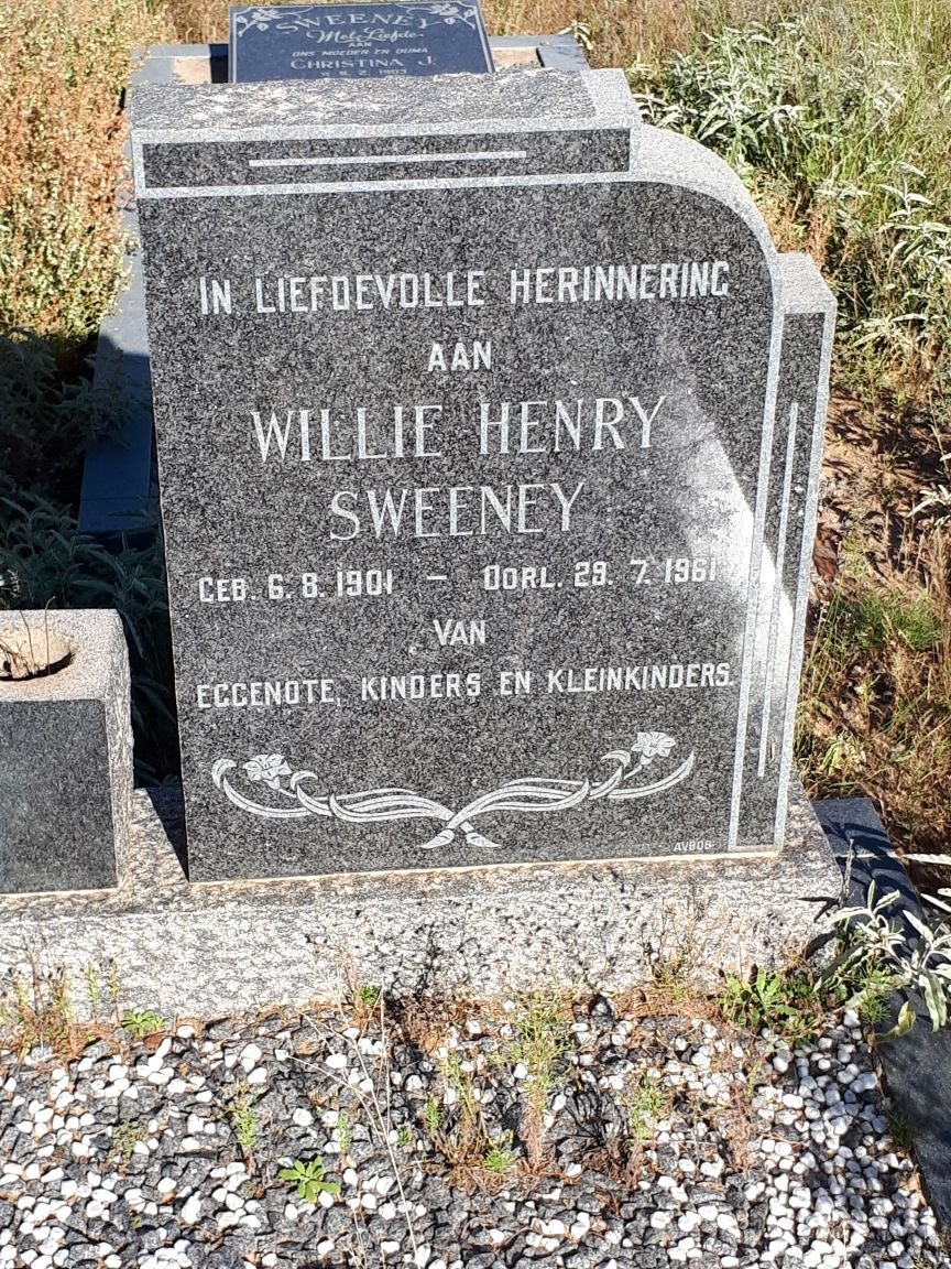 SWEENEY Willie Henry 1901-1961