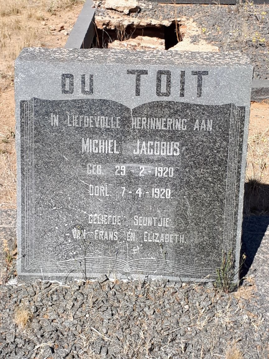 TOIT Michiel Jacobus, du 1920-1920