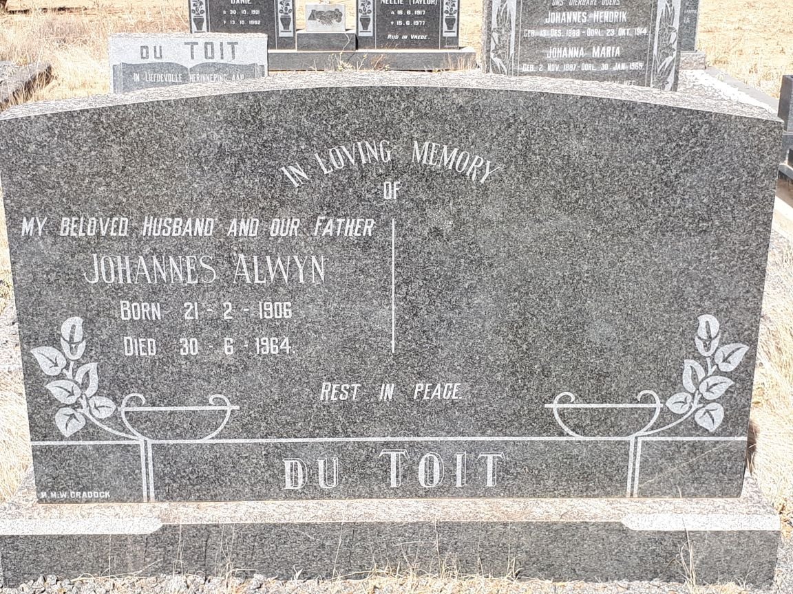 TOIT Johannes Alwyn, du 1906-1964