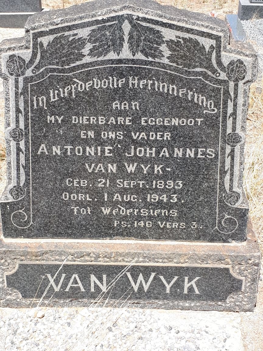 WYK Antonie Johannes, van 1893-1943