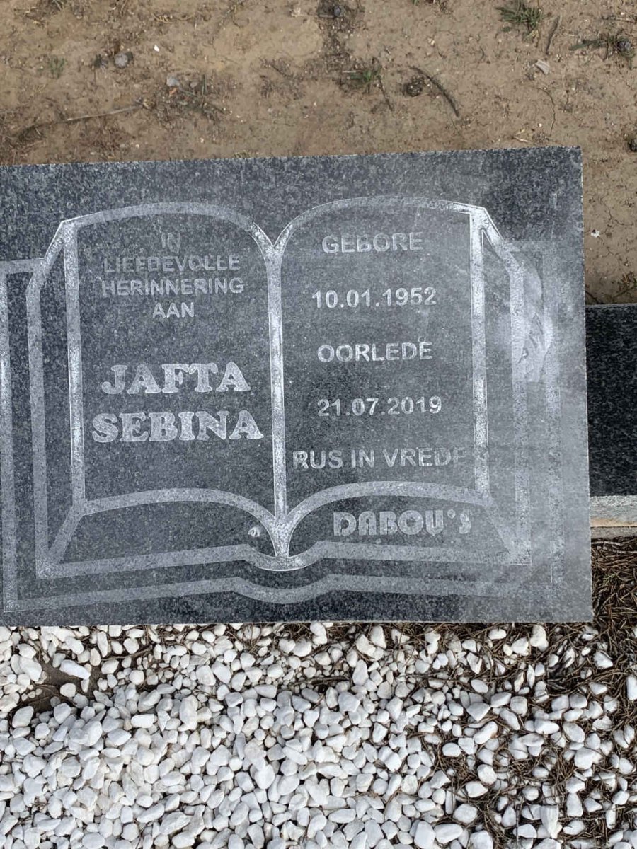 ? Jafta Sebina 1952-2019