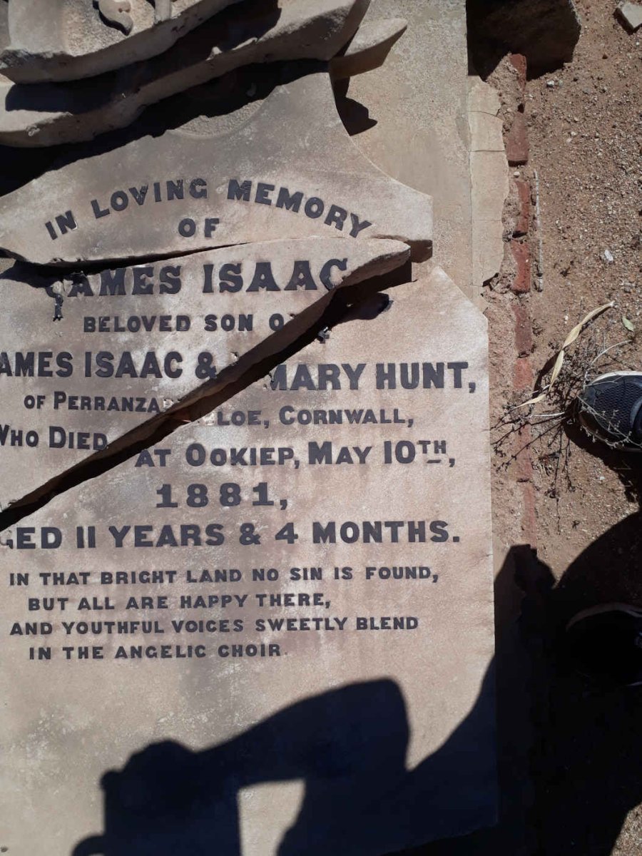 HUNT James Isaac -1881
