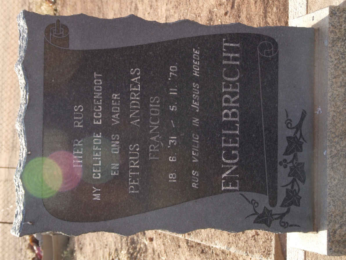 ENGELBRECHT Petrus Andreas Francois 1931-1970