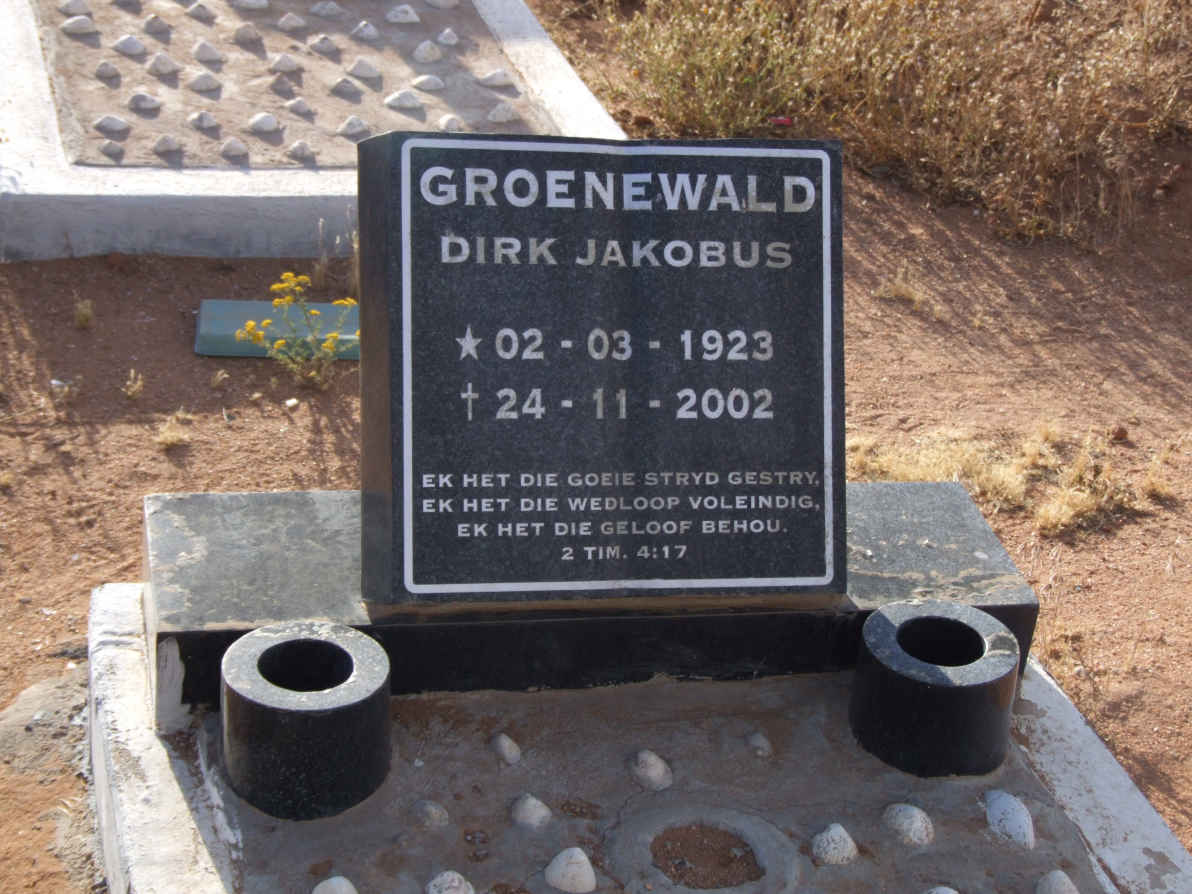 GROENEWALD Dirk Jakobus 1923-2002