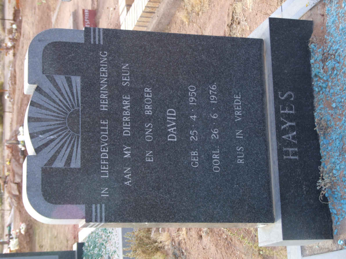 HAYES David 1950-1976