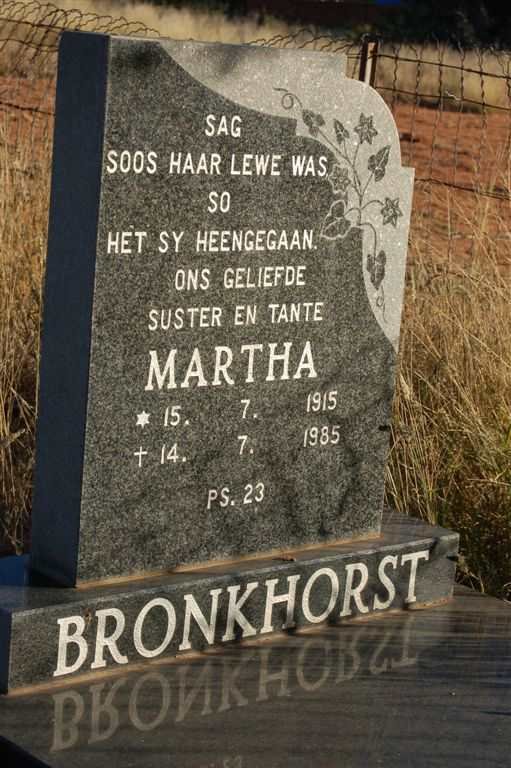 BRONKHORST Martha 1915-1985