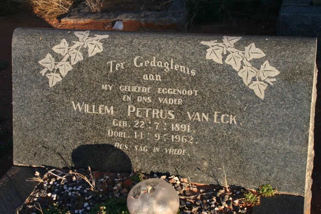 ECK Willem Petrus, van 1891-1962