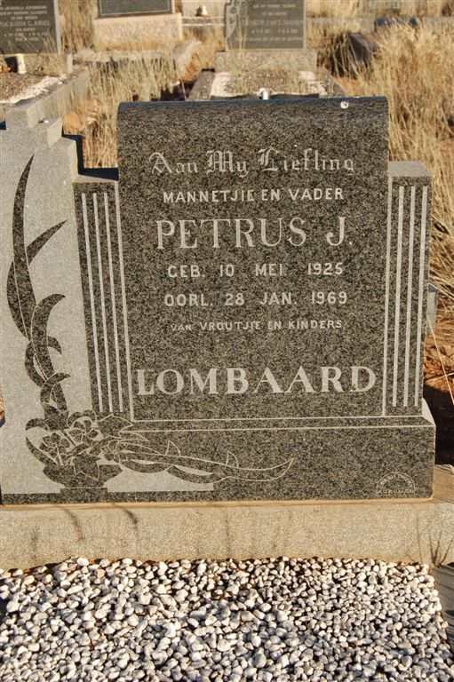 LOMBAARD Petrus J. 1925-1969