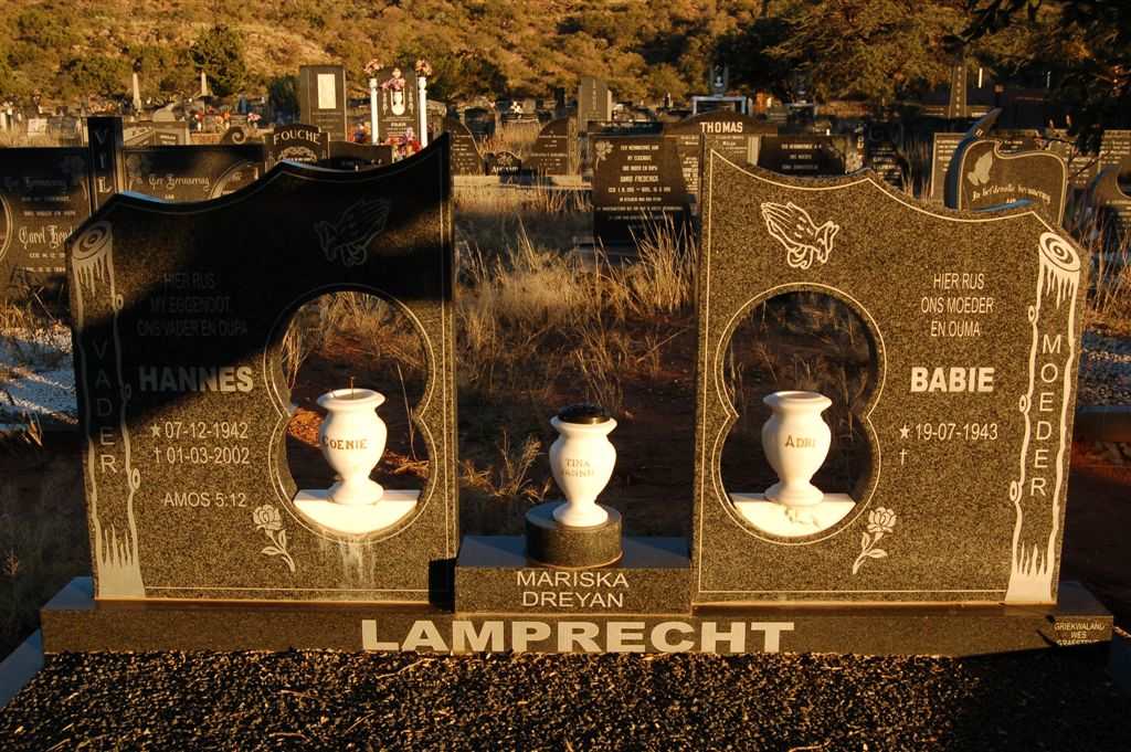 LAMPRECHT Hannes 1942-2002 &amp; Babie 1943-