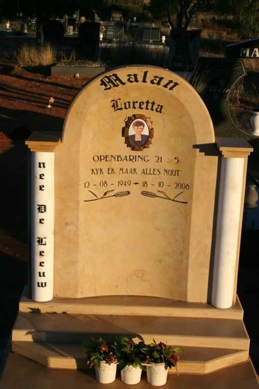 MALAN Loretta 1949-2006