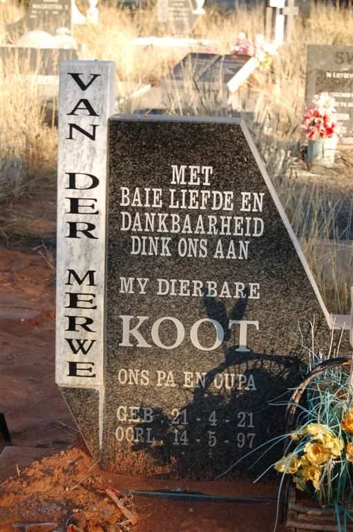 MERWE Koot, van der 1921-1947