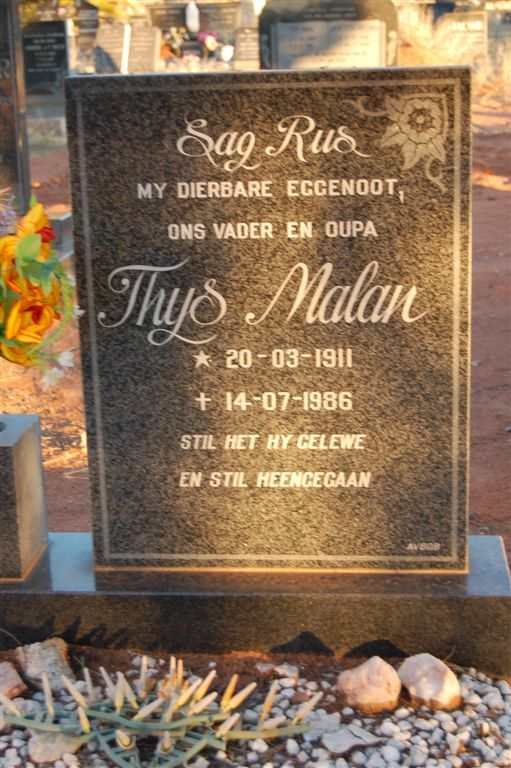 MALAN Thys 1911-1986