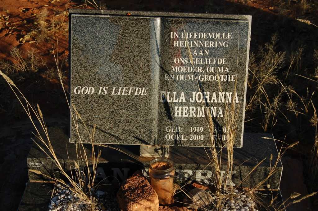 NIEKERK Ella Johanna Hermina, van 1919-2000