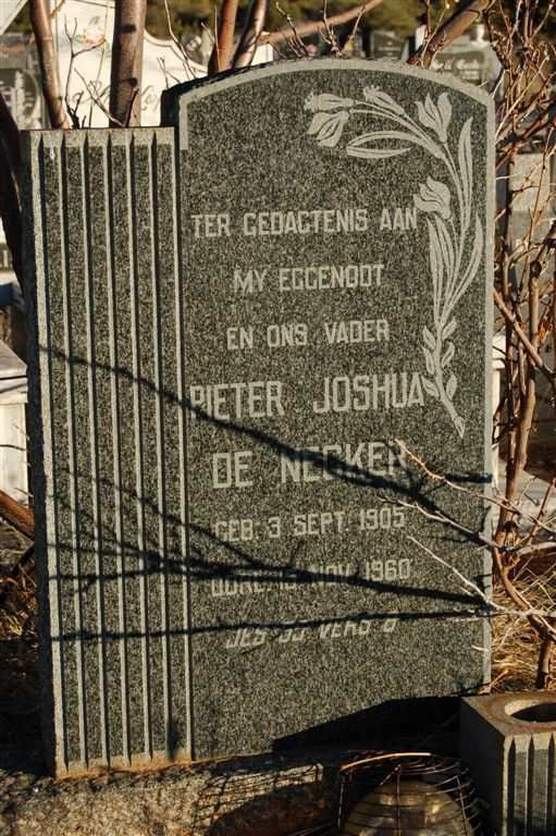 NECKER Pieter Joshua, de 1905-1960