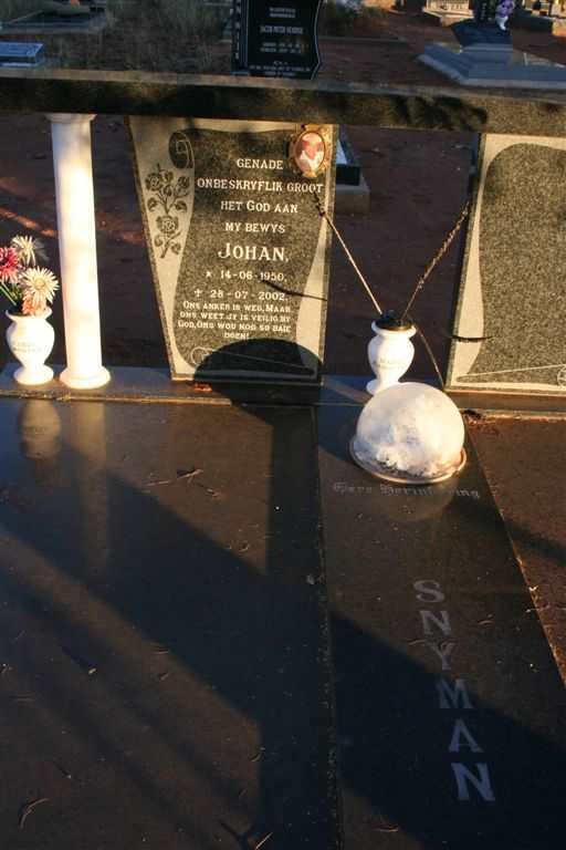 SNYMAN Johan 1950-2002