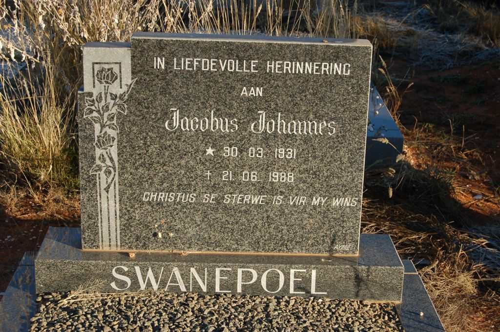 SWANEPOEL Jacobus Johannes 1931-1988