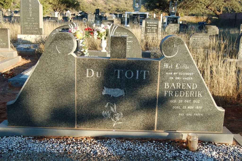 TOIT Barend Frederik, du 1922-1970