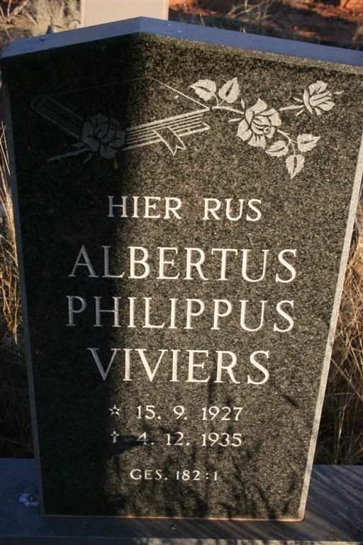 VIVIERS Albertus Philippus 1927-1935